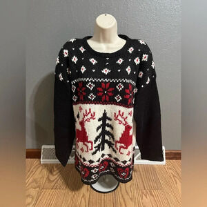 Vintage Beldoch Popper Holiday Sweater XL